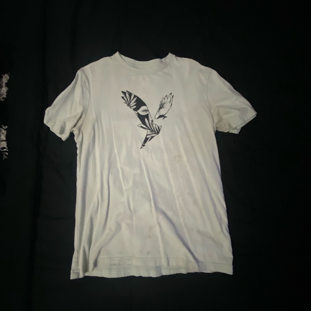 American Eagle Outfitters White Graphic Tee